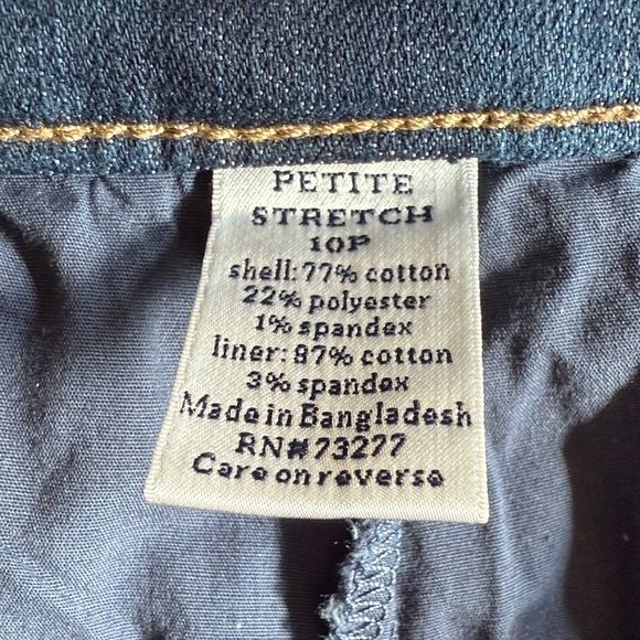 Croft & Barrow Blue Denim Mini Skort size 10P Comfort Classic Summer Fall Petite - Picture 3 of 7